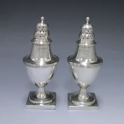 Pair of Antique Silver Peppers 1