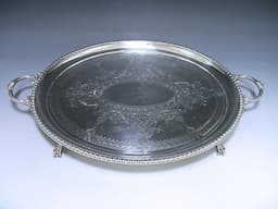 A Victorian Antique Silver Two handled Tray 1