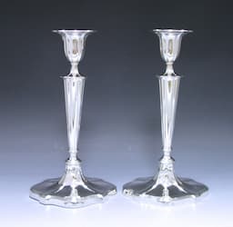 Pair of Victorian Antique Silver Candlesticks 1