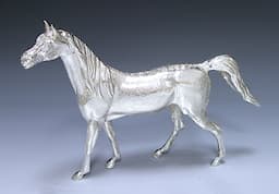 Silver Plate Model of a Horse 1