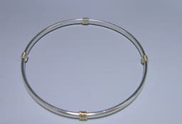A Sterling Silver and 9ct Gold Bangle  1
