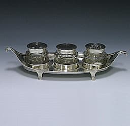 Antique Sterling Silver Inkstand 1