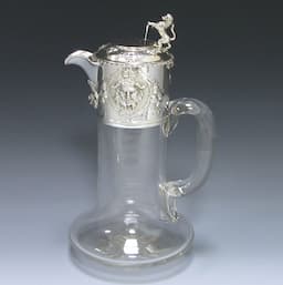 A Victoria Silver and Glass Claret Jug 1