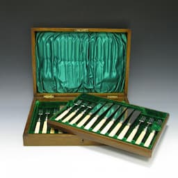 Cased Set of Fish Knives and Forks  1