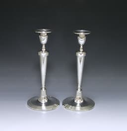 Pair of George III Antique Silver Candlestick 1