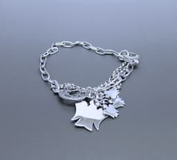 Sterling Silver Bracelet with Charms  1