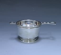 Sterling Silver Tea Strainer and Bowl 1