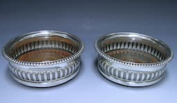 A Pair of George III Antique Silver Coasters  1