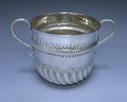 Antique Silver Porringer by John Murch of Plymouth c 1698 1