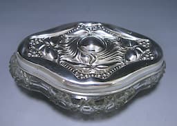 An Art Nouveau Silver and Glass Dressing Table Jar 1