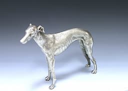 Silver Model of a Greyhound Made by Vera Orfebres  of Madrid , Spain  1