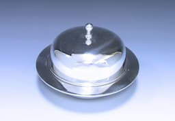 Antique Silver Muffin Dish/ Butter Dish  1
