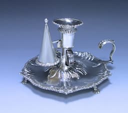 A George III Antique Sterling Silver Chamberstick 1