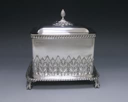 Antique Silver Biscuit Box 1