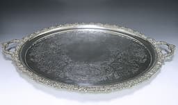A Victorian Shaped Oval Tray 1