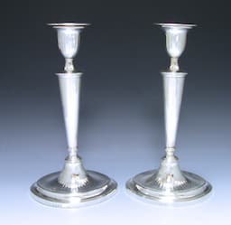 Pair of George III Antique Silver Candlesticks	 1
