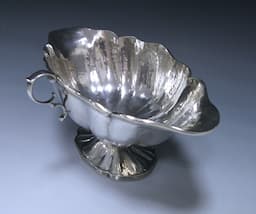 Spanish Sterling Silver Double -Lipped Sauce Boat  1