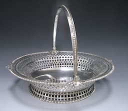A George III Antique Silver Cake Basket 1