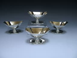 Four Antique George III Sterling Silver Salts 1