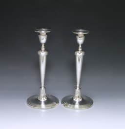 Pair of George III Antique Silver Candlestick 1
