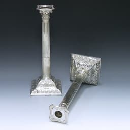 Pair Antique Silver Candlesticks 1