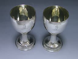 A Pair of Irish Provincial Silver Goblets 1