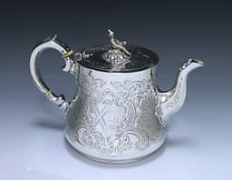 A Victorian Antique Sterling Silver Tea Pot 1