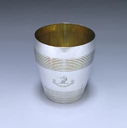 A George III Antique Sterling Silver Beaker 1
