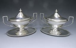 Pair of George III Sauce Tureens on stands 1