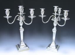 Pair of Victorian Antique Sterling Silver Candelabra 1