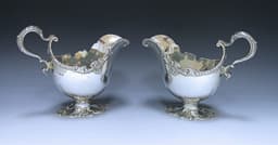 Pair of Edwardian Sterling Silver Sauce Boats 1