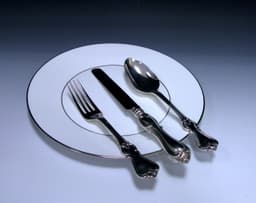 Antique Silver Albert? Pattern Flatware Service 1