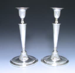 Pair of George III Antique Silver Candlesticks 1