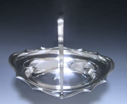 Antique Victorian Silver Swing -Handled Basket 1