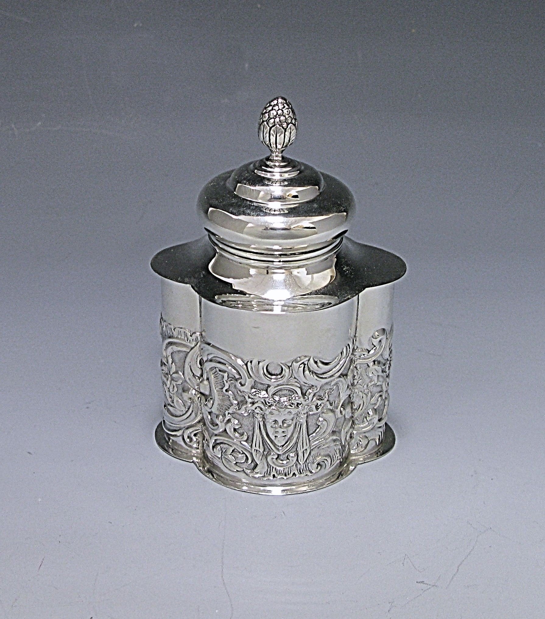 A Victorian Antique Silver Tea Caddy 1