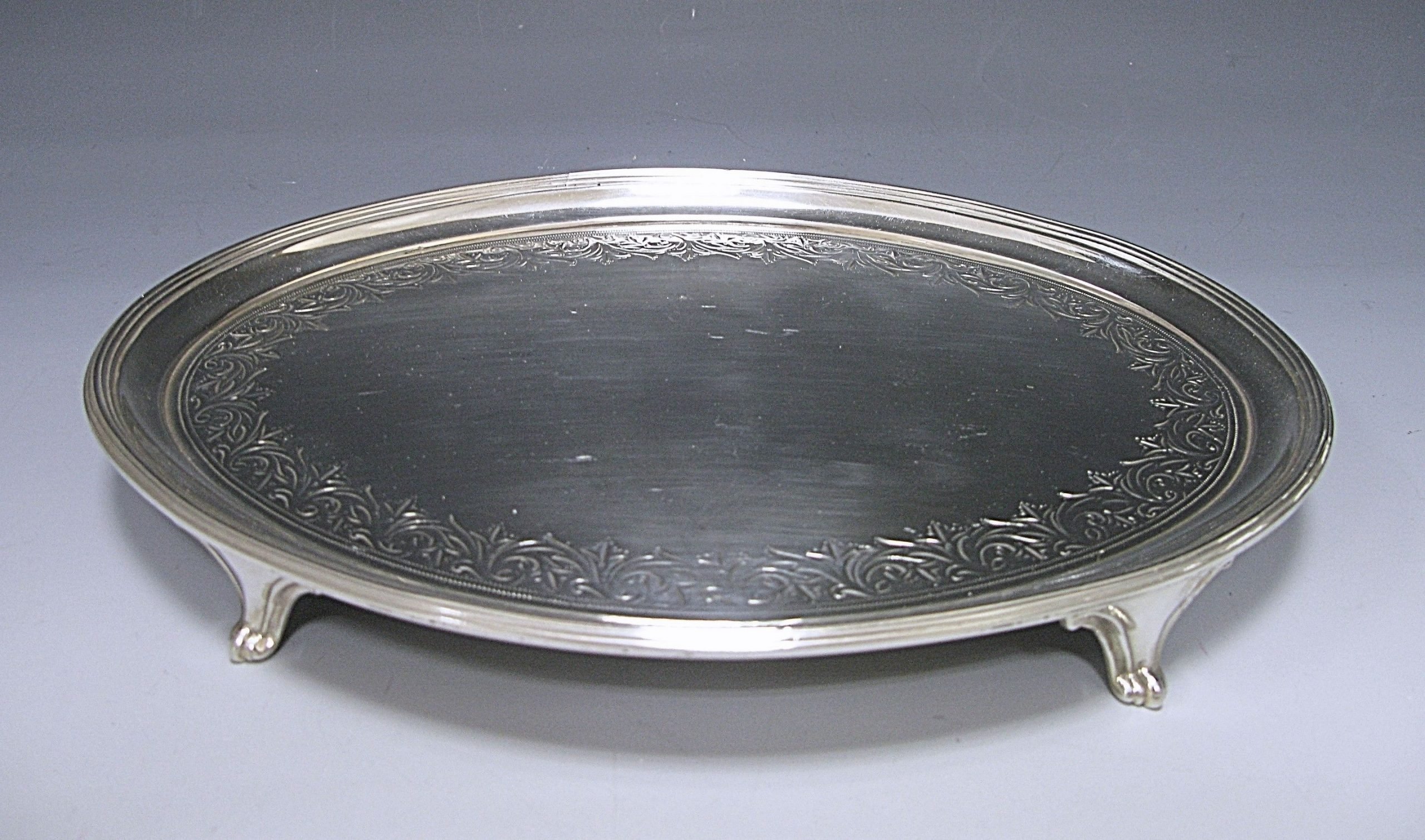 A George III Antique Silver Salver 1