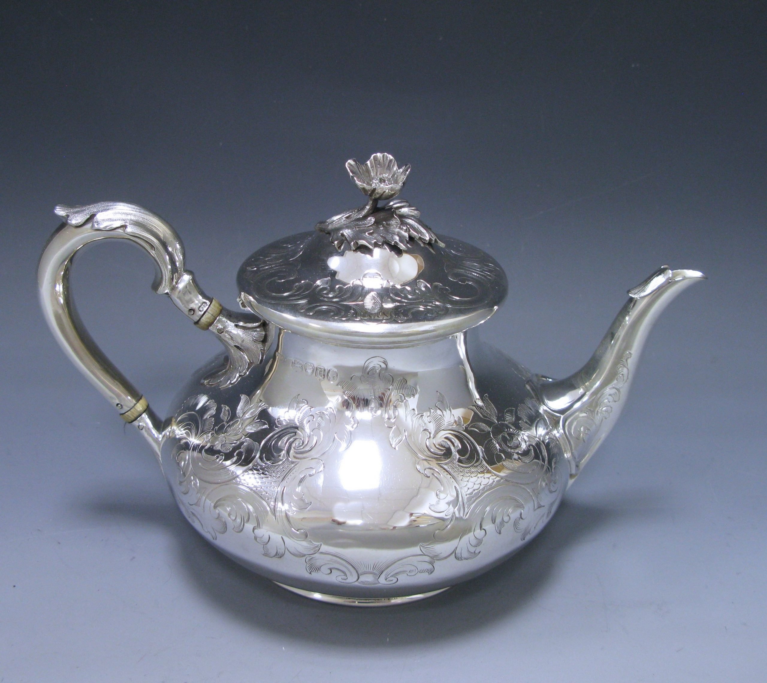Antique Silver Victorian Tea Pot 1