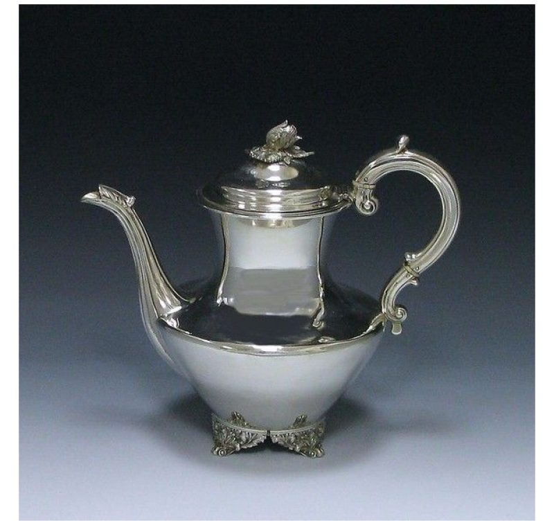 Antique Sterling  Silver Coffee Pot