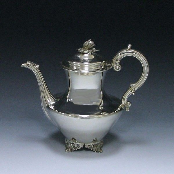 Antique Sterling  Silver Coffee Pot 1