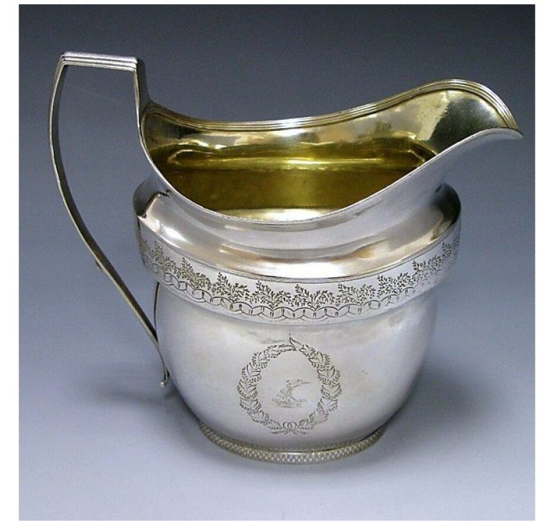 Antique Silver George III Cream Jug made in 1801