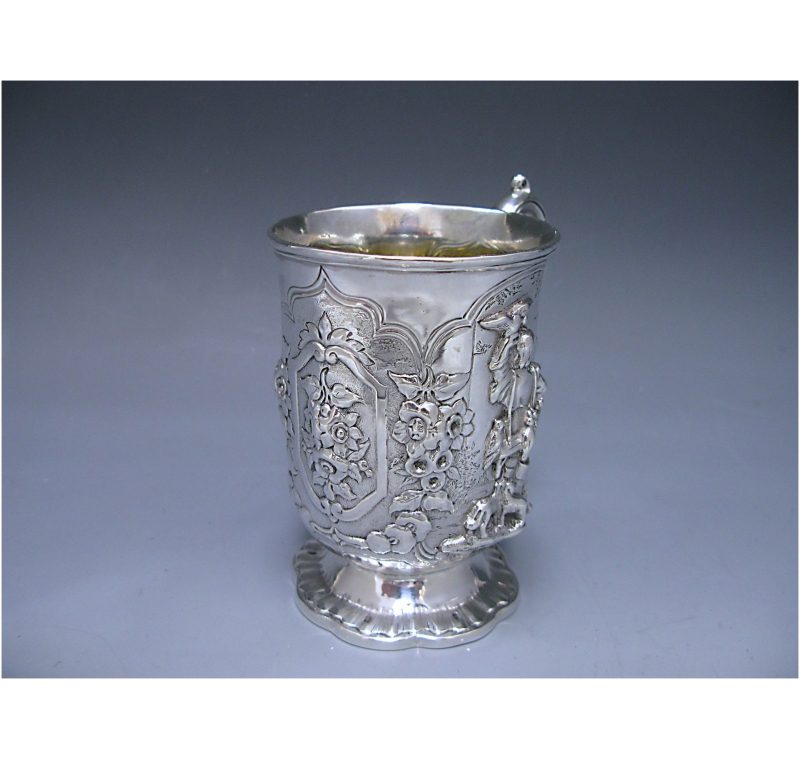 Antique Silver Victorian Child's Mug made in 1854