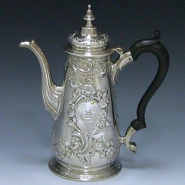 Antique Silver Coffee Pot 1