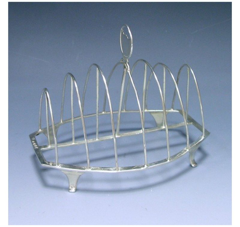 Antique Silver George III Toast Rack made in 1806