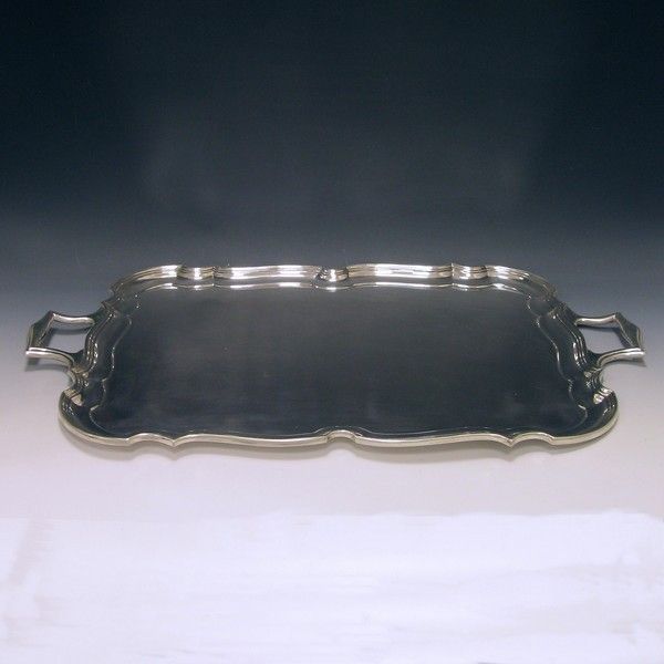 Sterling Silver George V Two Handled Tea Tray 1