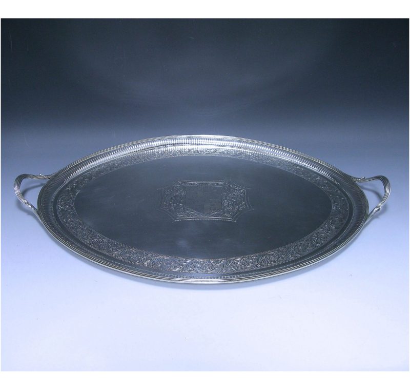 Antique Silver George III Tray made in 1789