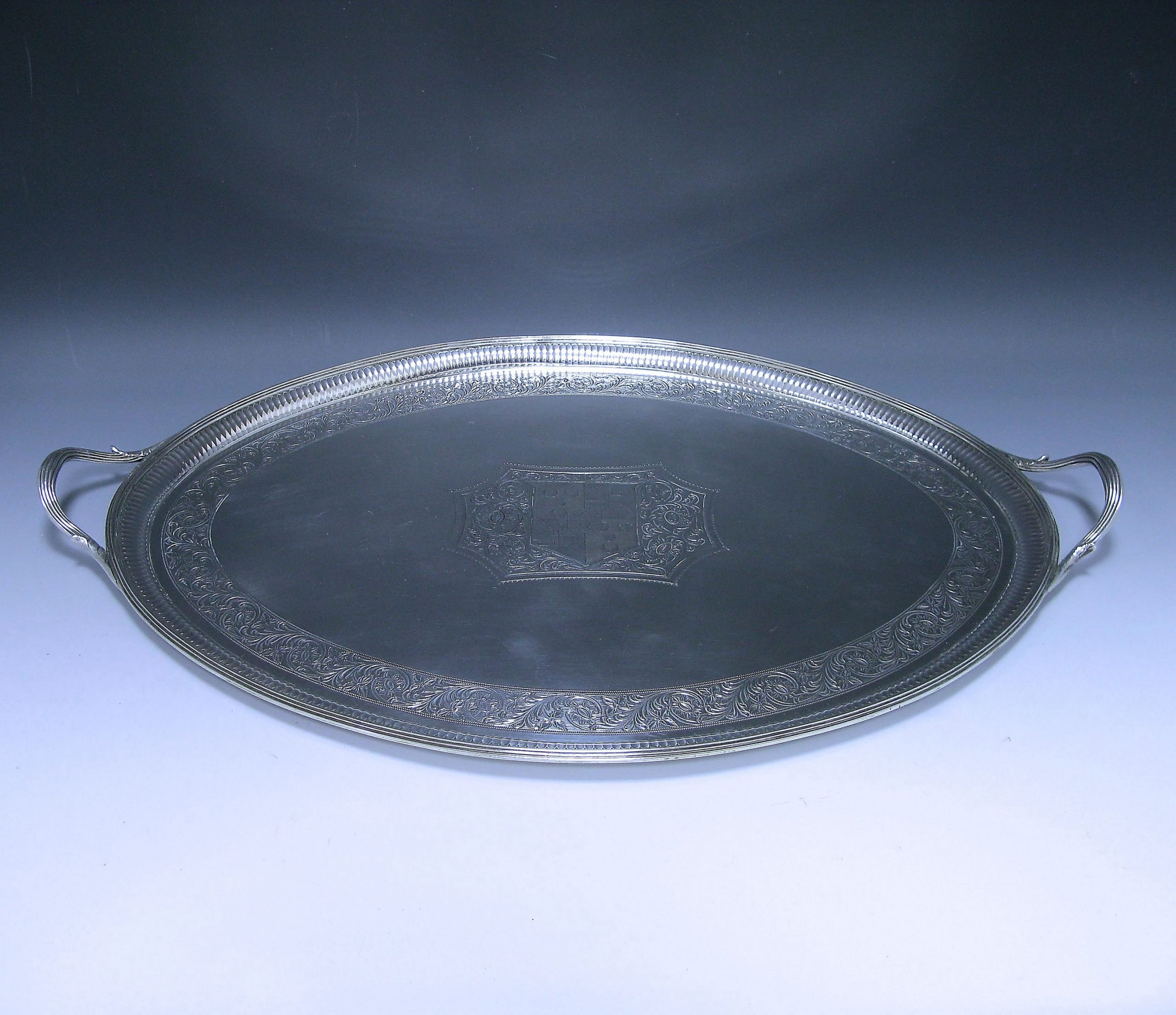 Antique George III  Silver Tray 1