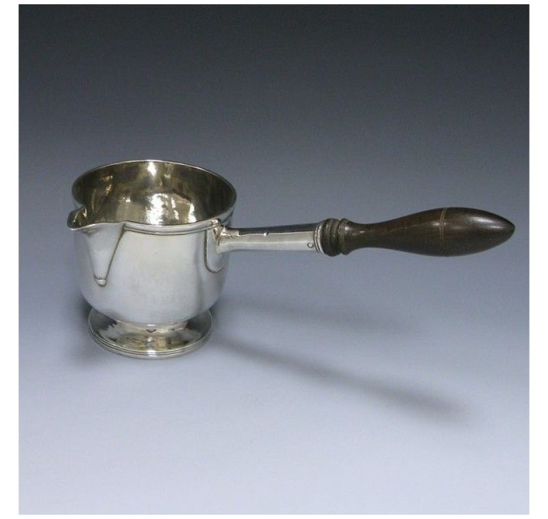 Antique Silver  George III Brandy Pan made in 1809