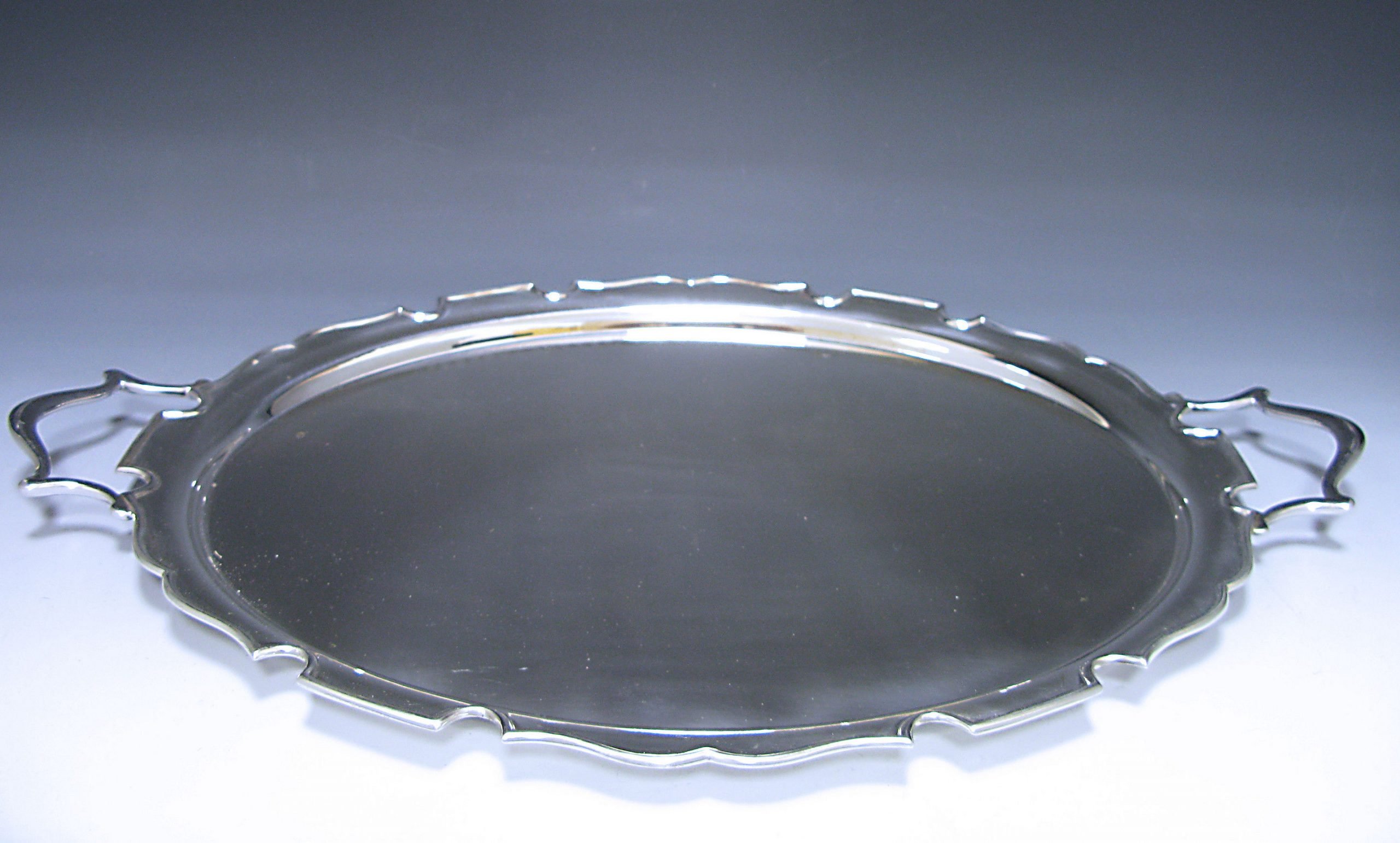 Sterling Silver Two Handled Tray  1