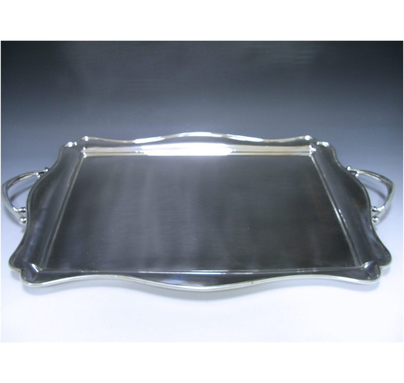 Edwardian Silver Two-Handled Tray made in 1907