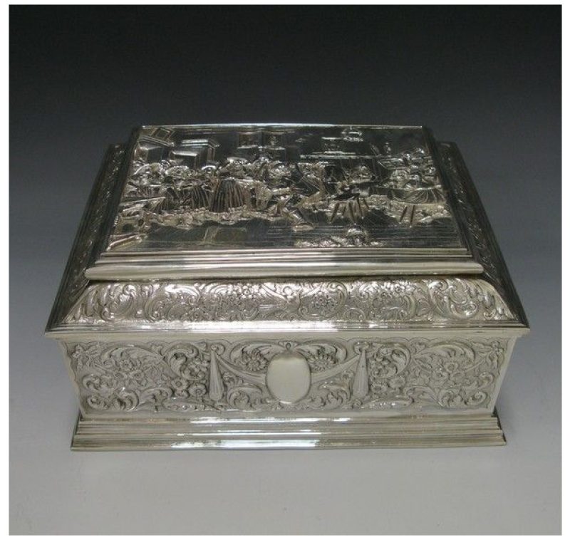 Antique Silver Edwardian Casket made in 1902